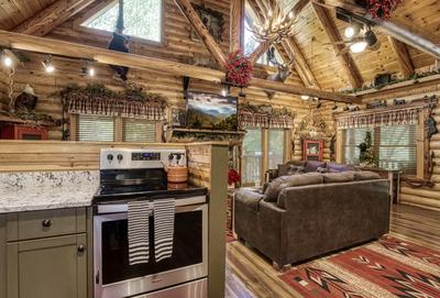 Creekside Lodge - Fully furnished kitchen and living room