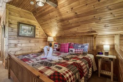 Black Bear Lodge - Upper level bonus loft bedroom with king size bed