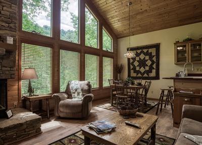 Reflections - Living room and dining area