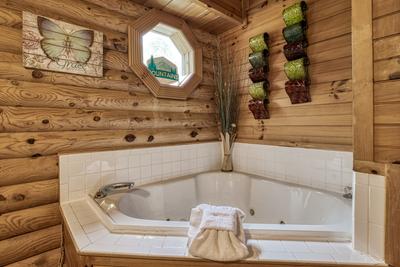 A Smoky Getaway - Main level bedroom whirlpool tub