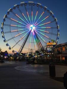 The Ferris Wheel at the Island in Pigeon Forge at night