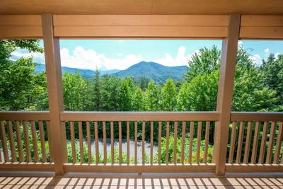 Nestled Inn view from covered back deck