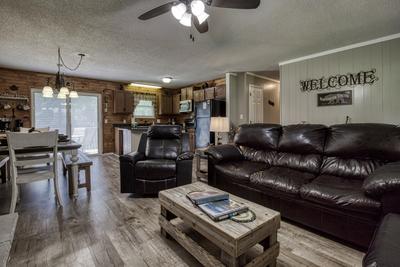 Rustic Acres living room and kitchen