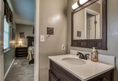 Rustic Acres bathroom and bedroom