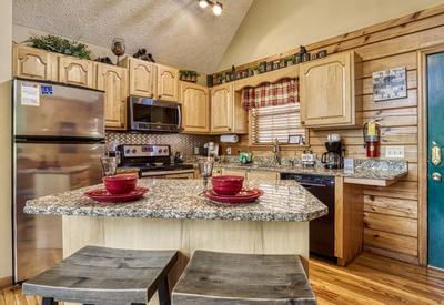 A Beary Good Time kitchen island and kitchen