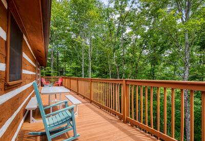 Pleasant View back deck with rocking chairs