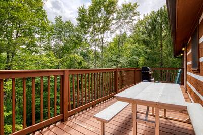 Pleasant View back deck with picnic table
