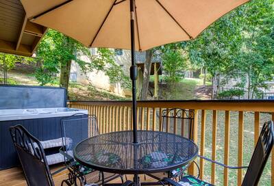 Smoky Mountain Dream back deck with table and chairs