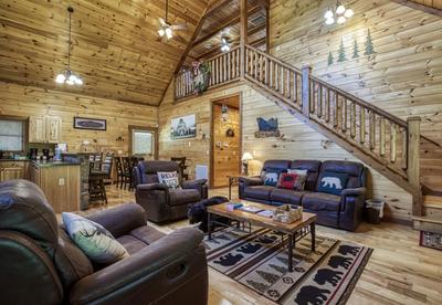 The Bear Cubs living room and loft area