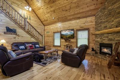 The Bear Cubs living room with recliners