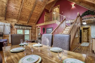 Antler Crossing dining table and fully furnished kitchen