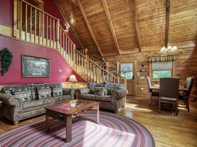 Antler Crossing living room and loft area