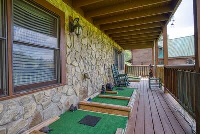 Three Bears - Lower level deck with putt putt course