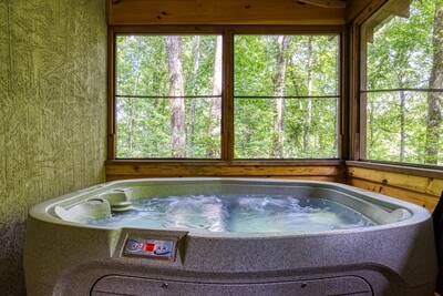 Treeside hot tub