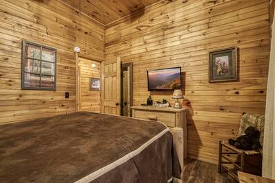 Mountain Magic bedroom with queen size bed