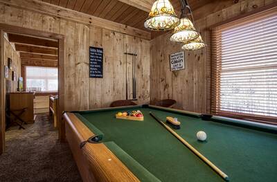 Autumn Colors main level game room with pool table