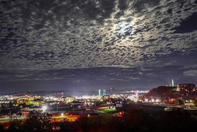 Heavenlights view of Pigeon Forge at night