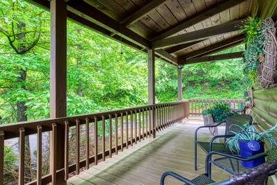 Awesome View covered entry deck