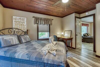 River View bedroom with a queen size bed