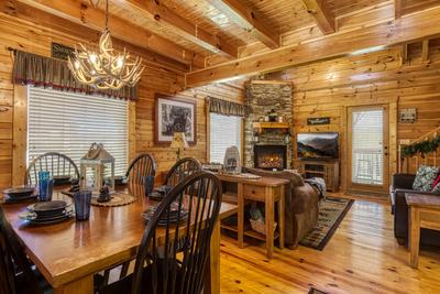 A Stone's Throw dining table and living room