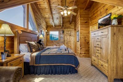 A Stone's Throw upper level bedroom with king size bed