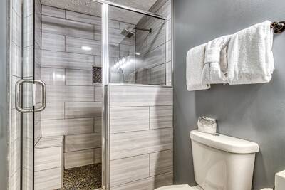 Wolff Lodge bathroom 1 with walk in shower