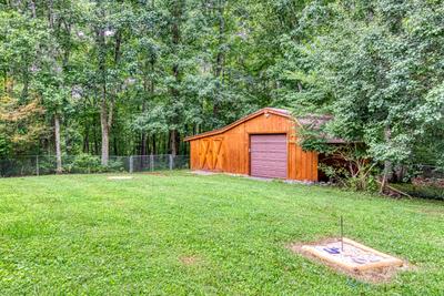 Striking in the Smokies fenced in back yard with horse shoe pit