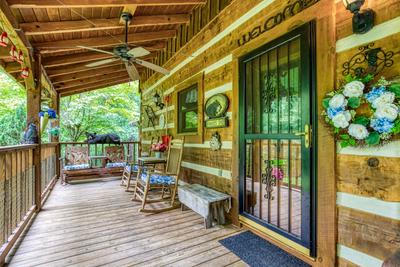 Striking in the Smokies covered entry deck 