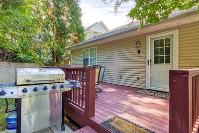 Sparkling Waters back deck with gas grill