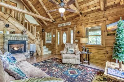 Blue Sky living room and loft area