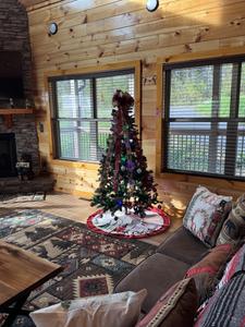 Cozy Cub Cabin Winterfest and holiday decorations