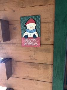 Baby Bear Cabin holiday decorations