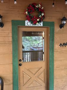 Baby Bear Cabin holiday decorations