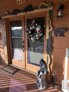 Baby Bear Cabin holiday and Winterfest decorations