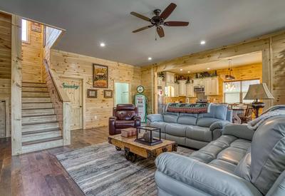 The Manor at Burg Hill living room and kitchen area