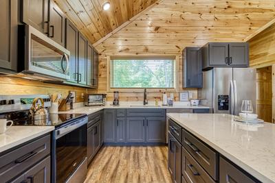 Mountain Memories fully furnished kitchen