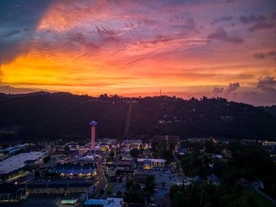 The Manor at Burg hill arial view of Gatlinburg