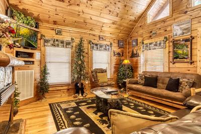 Wet and Wild living room with 40 inch TV