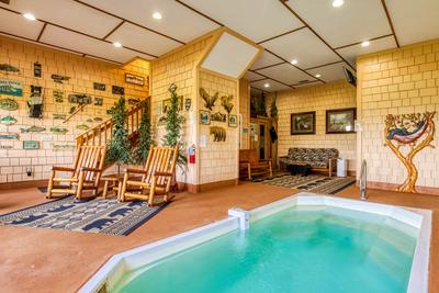 Wet and Wild lower level recreation area with indoor pool and sauna