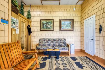 Wet and Wild lower level recreation area with sauna