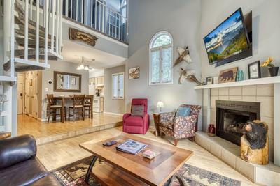 Feathers and Fur living room and dining area