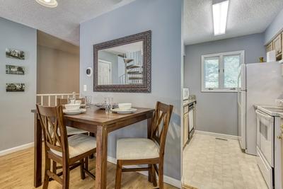 Feathers and Fur dining area and kitchen