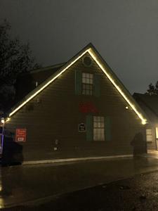 Majestic Poolside Lookout Winterfest decorations