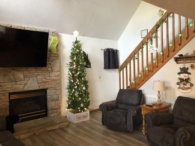 Majestic Poolside Lookout Winterfest decorations