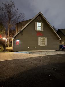 Majestic Poolside Lookout Winterfest decorations