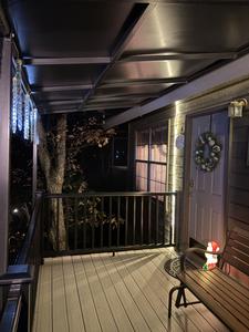 Majestic Poolside Lookout Winterfest decorations