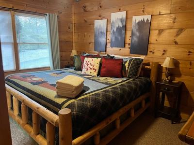 Baby Bear Cabin Winterfest decorations