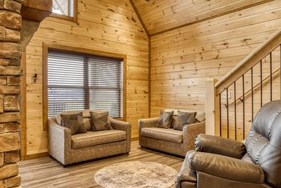 View to a Thrill living room with recliner