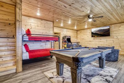 View to a Thrill lower level game room