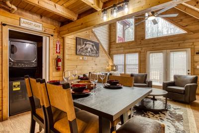 Ole Red dining area and washer and dryer